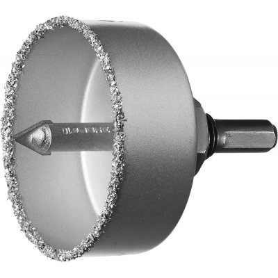 Коронка-чашка по кафелю карбид вольфрама 64мм L 25мм ЗУБР