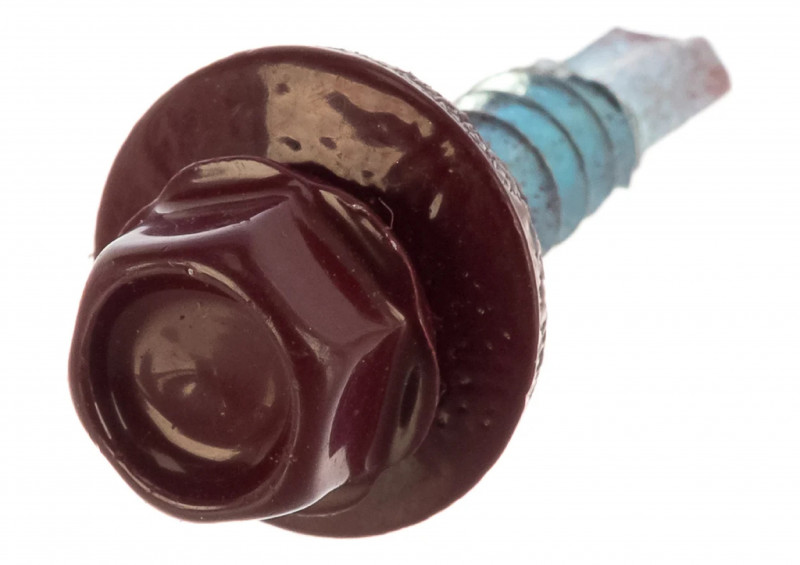 Саморез кровельный RAL3005 4,8х51 винно-красный