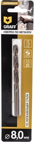 Сверло по нерж.стали 8,0мм GRAFF