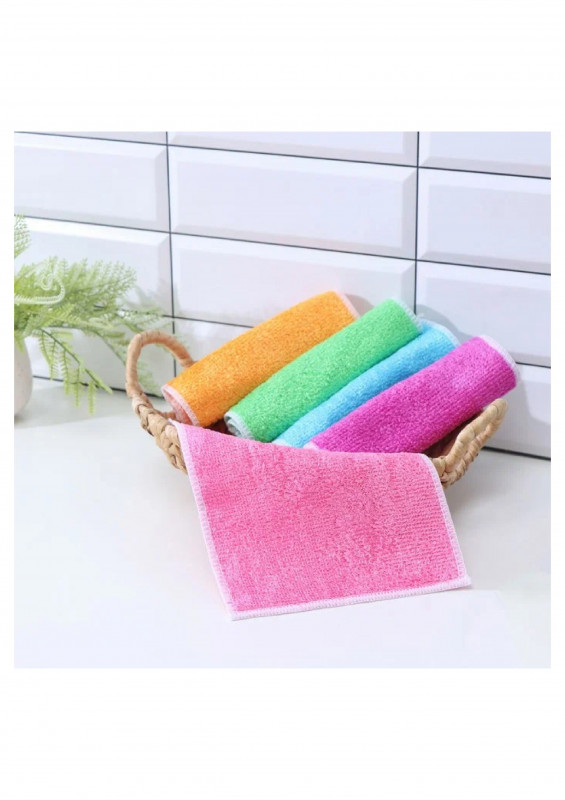 Салфетки с волокноми бамбука, 23х18см, цвет микс