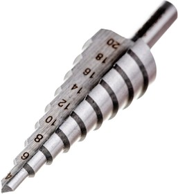 Сверло ступенчатое по металлу 4-20мм GRAFF