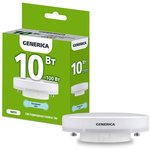 Лампа светодиодная Т80 таблетка 10Вт 230В 6500К GX53 1000лм GENERICA