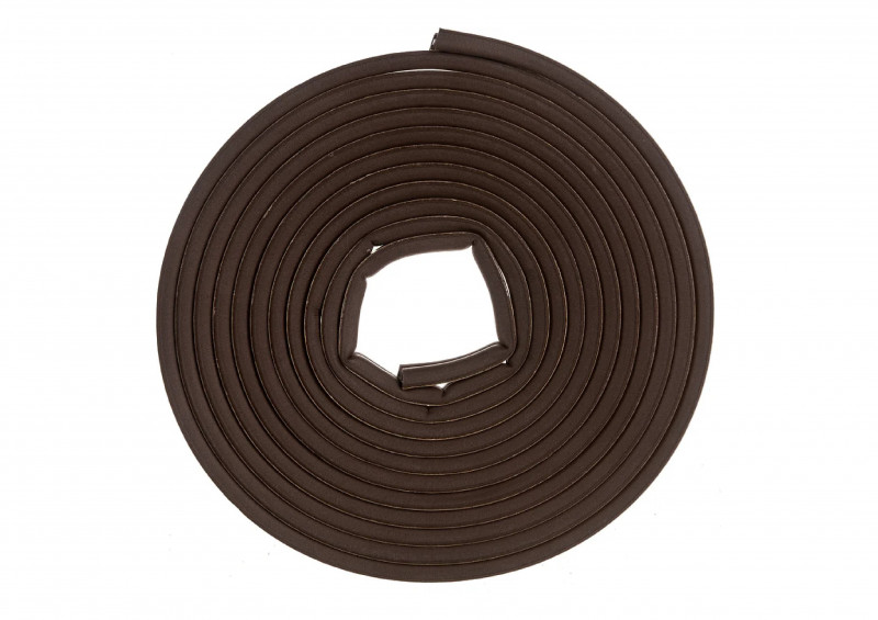 Уплотнитель бытовой резиновый WALLS D-профиль самоклеющийся коричневый 10м