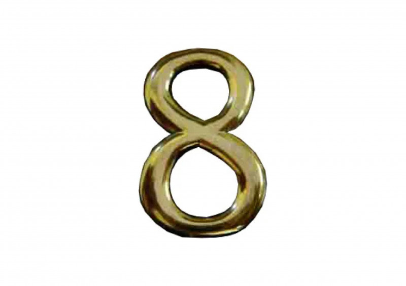 Номер для дверей "8" самоклеющийся