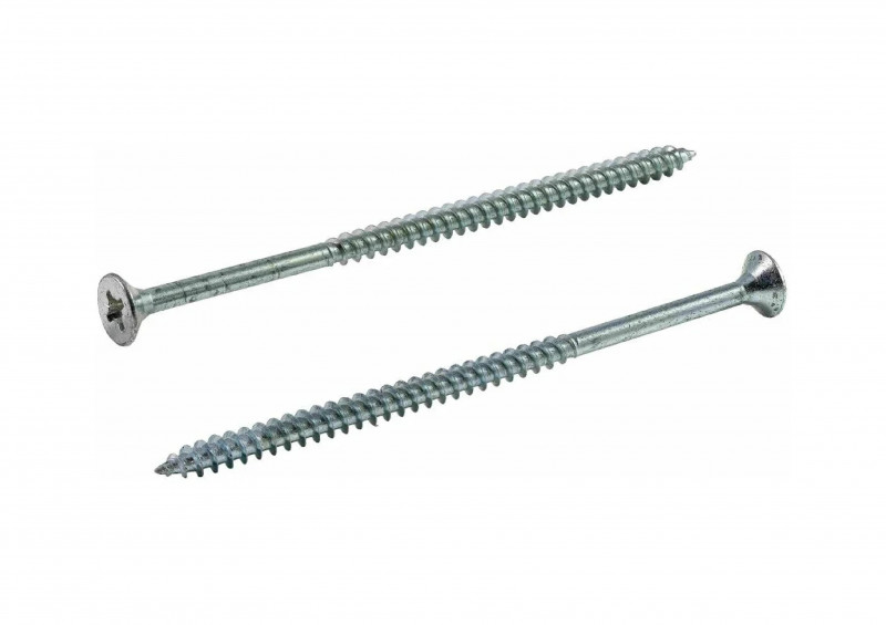 Саморез универсальный белый цинк 6х120