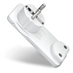 Вилка-невидимка 16А 250В с/з белая UNIVersal