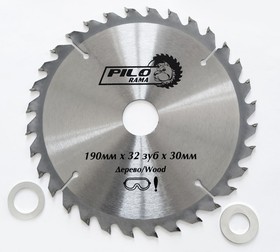 Диск пильный по дереву 190х32зубх30/20 Pilorama