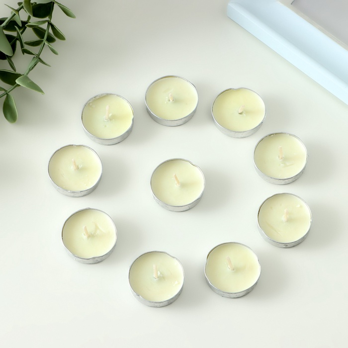 Набор чайных свечей 10шт, 6г, белые