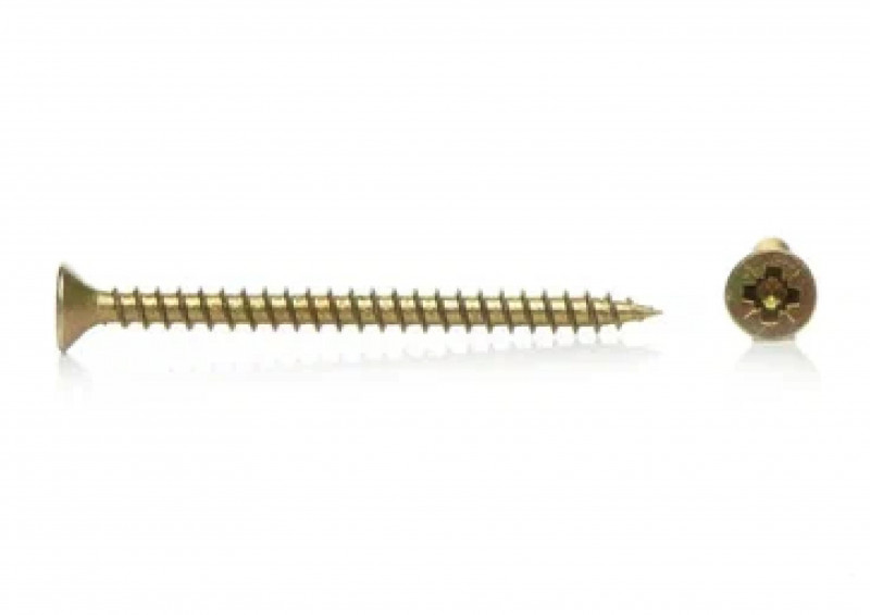 Саморез универсальный желтый цинк 4х45