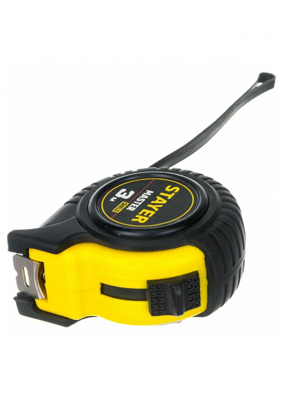 Рулетка в ударостойком обрезиненном корпусе 3м STAYER MASTER