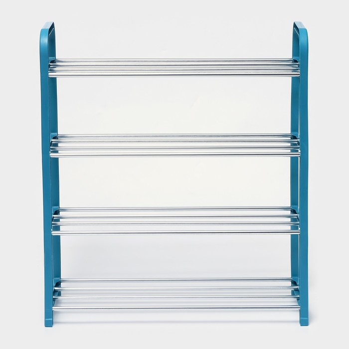 Обувница, 4 яруса,50х19х59 см, цвет синий